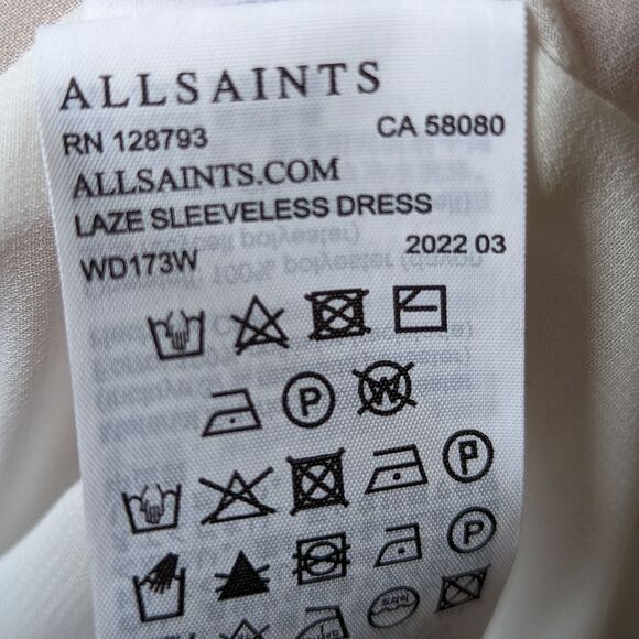 All Saints White Pleated Dress - Picture 7 of 15